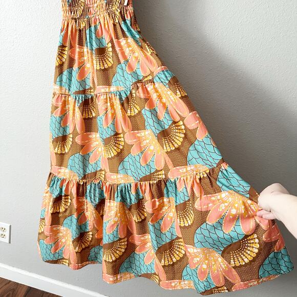 Cleobella Jolene Organic Cotton Smocked Maxi Dress Women's Size XS NEW - Picture 5 of 14